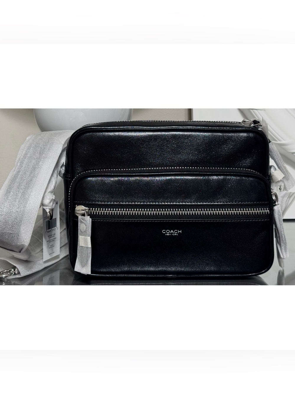 COACH Dakota Crossbody Bag - BLACK LEATHER - Picture 1 of 8